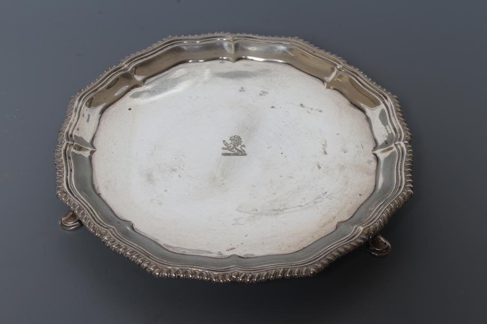 AN EDWARDIAN SILVER WAITER Image