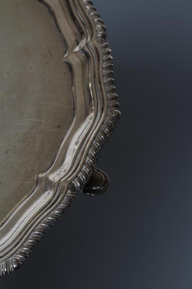 AN EDWARDIAN SILVER WAITER Image