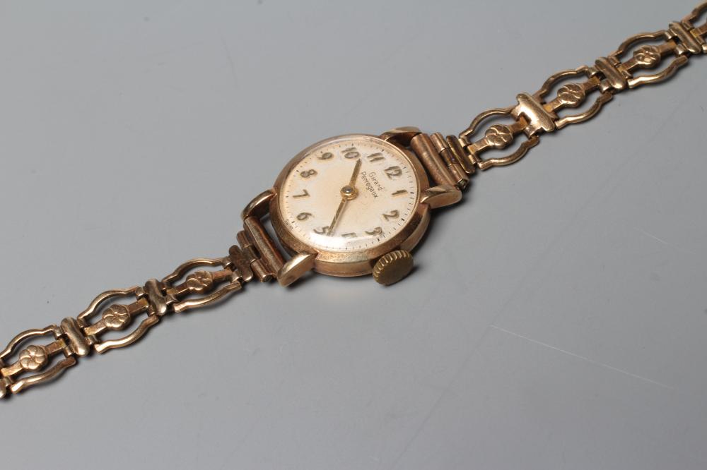 A LADY'S 9CT GOLD GIRARD PERREGAUX WRISTWATCH Image