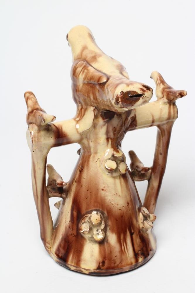 A LARGE PAIR OF HALIFAX SLIPWARE BIRD WHISTLES Image