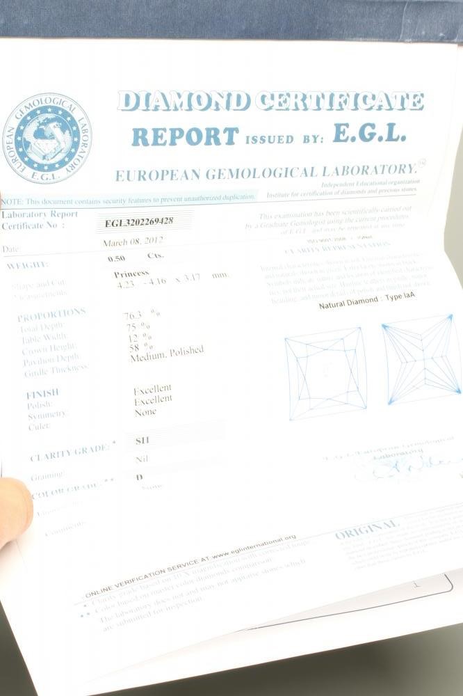 A SOLITAIRE DIAMOND RING Image