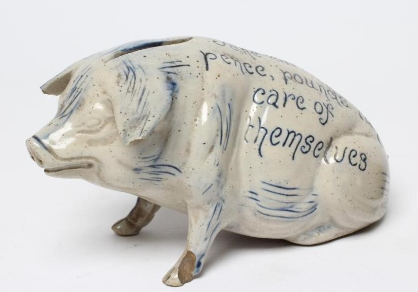 A DENBY SALTGLAZE STONEWARE MONEY BOX Image