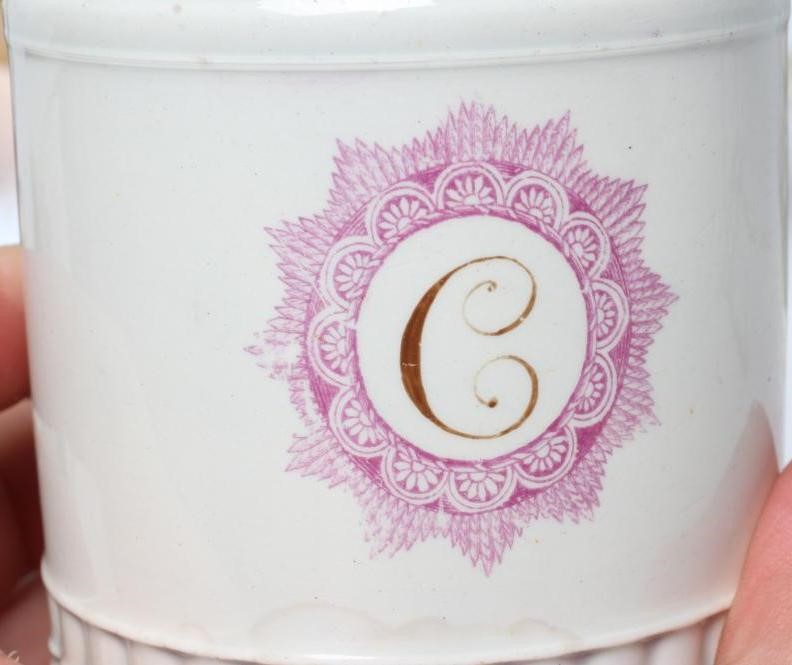 A COLLECTION OF ENGLISH PEARLWARE comprising a cylindrical mug with engine turned rim Image