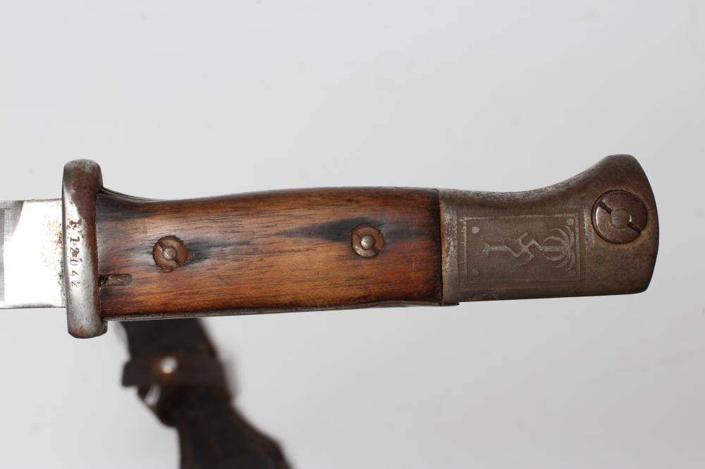 A GERMAN THIRD REICH K98N BAYONET, the 9 3/4" blade with etching for the Afrika Corps dated 1941, Image