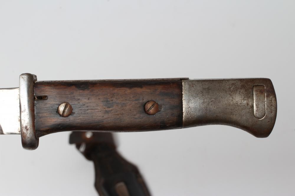 A GERMAN THIRD REICH K98N BAYONET, the 9 3/4" blade with etching for the Afrika Corps dated 1941, Image
