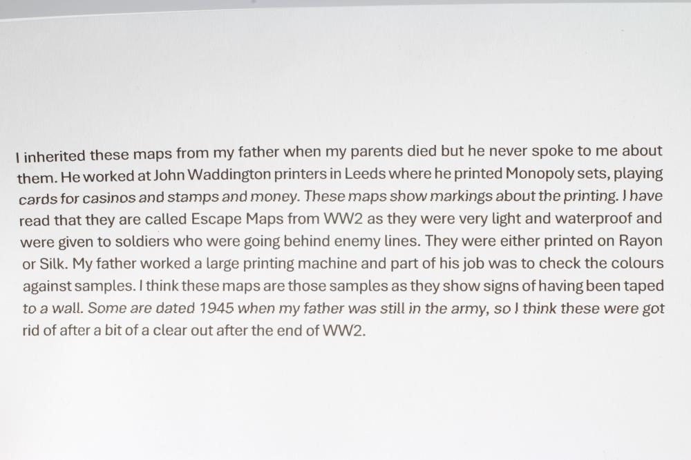 ELEVEN SECOND WORLD WAR ESCAPE MAPS on silk or rayon, covering varied areas across Europe (Est. plus Image