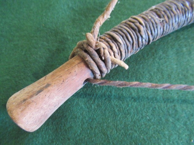 EAST AFRICAN WEAPONS, comprising a 59" long wooden bow with gut wrappings and string, three bamboo Image