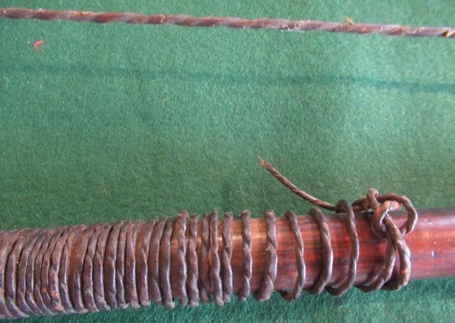 EAST AFRICAN WEAPONS, comprising a 59" long wooden bow with gut wrappings and string, three bamboo Image