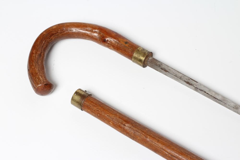 A SWORD STICK by Mole of Birmingham, the 29 3/4" square section blade stamped with maker's mark, Image