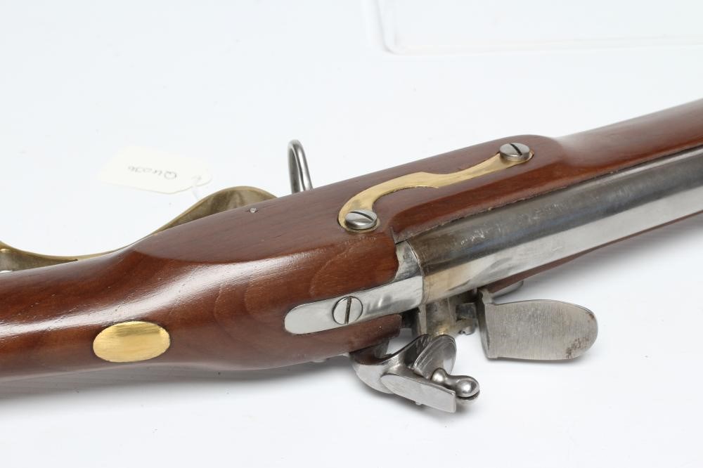 An inert flintlock baker rifle of modern high quality production with ...