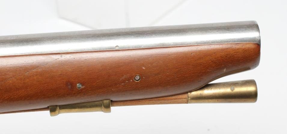 AN INERT SEA SERVICE FLINTLOCK HOLSTER PISTOL of modern high quality production with 12" barrel Image