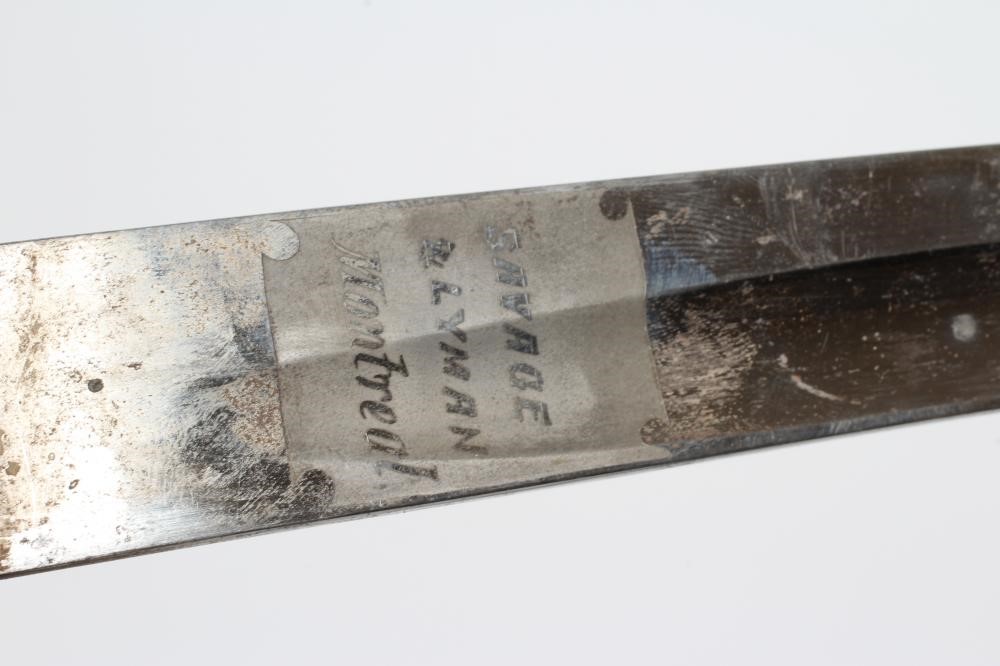 AN 1845 PATTERN OFFICER'S SWORD by Savage & Lyman of Montreal Image