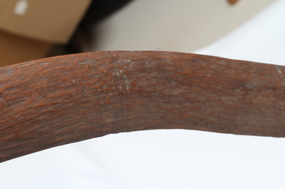 ABORIGINAL TOOLS AND WEAPONS, c.1900, comprising three Boomerangs with linear carved patination, Image