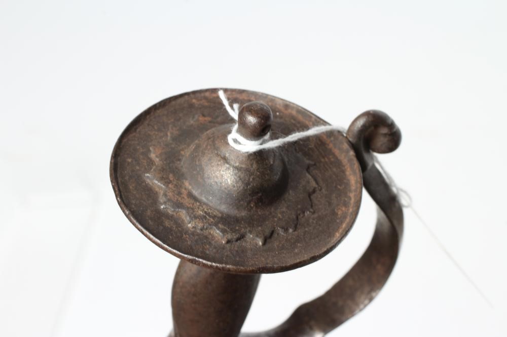 AN INDIAN TALWAR, 19th century, with 34 1/4" curved and twin fullered blade, the steel hilt of Image