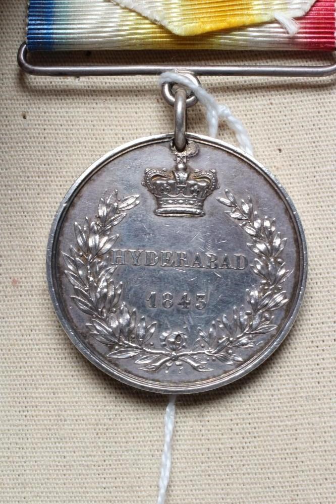 A SCINDE CAMPAIGN MEDAL 1843 with Hyderabad on reverse, awarded to Dowlut Ram of the 6th Regiment Image