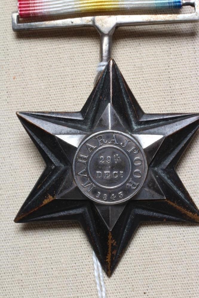 A GWALIOR STAR 1843 MEDAL, MAHARAJPOOR awarded to Private Frederick Smith of the H.M. 40th Regiment, Image