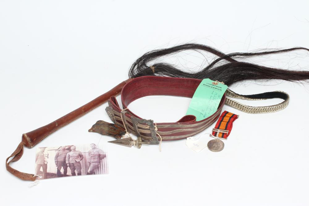 A SOUTH AFRICA MEDAL awarded to Captain William Coates Thompson of Beck House Image