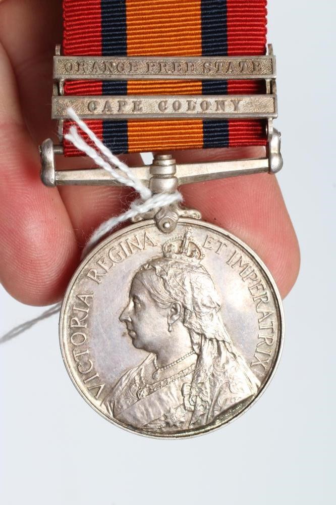 A SOUTH AFRICA MEDAL awarded to Captain William Coates Thompson of Beck House Image