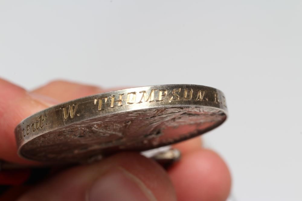 A SOUTH AFRICA MEDAL awarded to Captain William Coates Thompson of Beck House Image