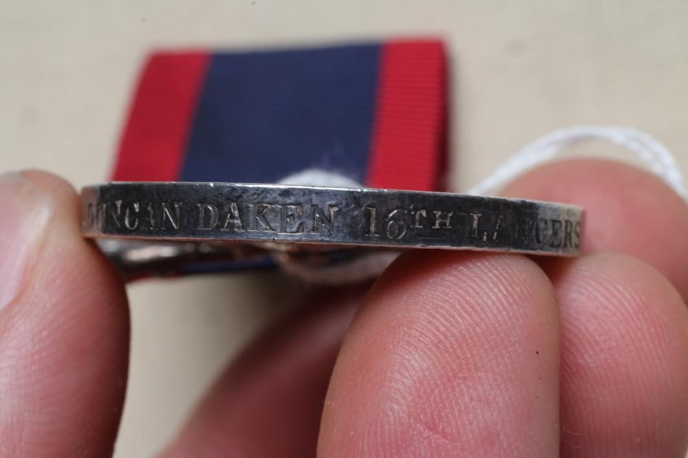 A SUTLEJ MEDAL 1845-46 with Sobraon clasp, awarded to Duncan Dakin of the 16th Lancers (Est. plus Image