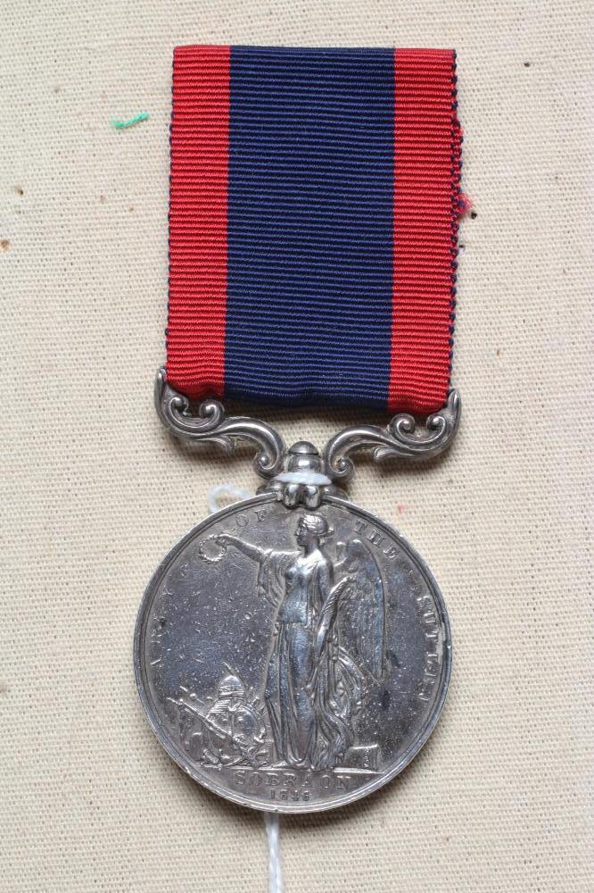 A SUTLEJ MEDAL 1845-46 awarded to Cornelius McIneyrey of the 80th Foot (Est. plus 24% premium inc. Image