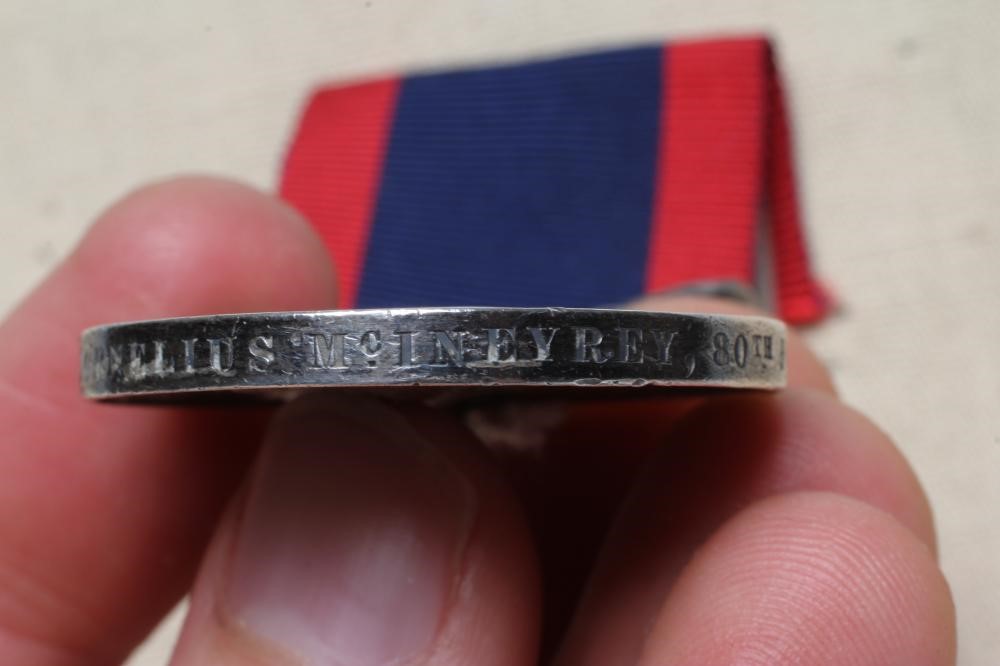 A SUTLEJ MEDAL 1845-46 awarded to Cornelius McIneyrey of the 80th Foot (Est. plus 24% premium inc. Image
