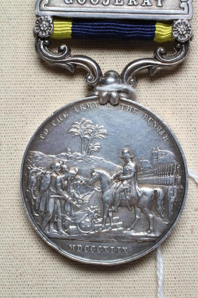 A PUNJAB MEDAL with Chilianwala and Goojerat clasps, awarded to John Charles Elderkin of the 3rd Image
