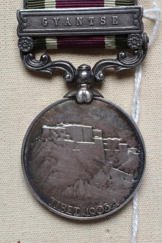 A TIBET MEDAL 1903-04 with Gyantse clasp, awarded to Sepoy Waryam Singh of the 32nd Sikh Pioneers Image
