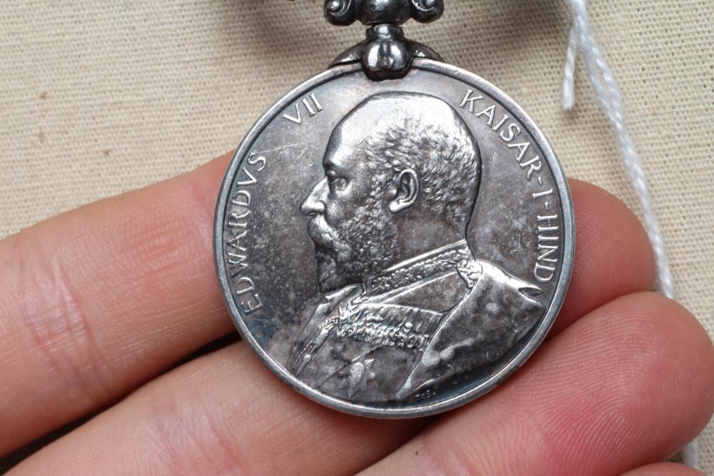 A TIBET MEDAL 1903-04 with Gyantse clasp, awarded to Sepoy Waryam Singh of the 32nd Sikh Pioneers Image