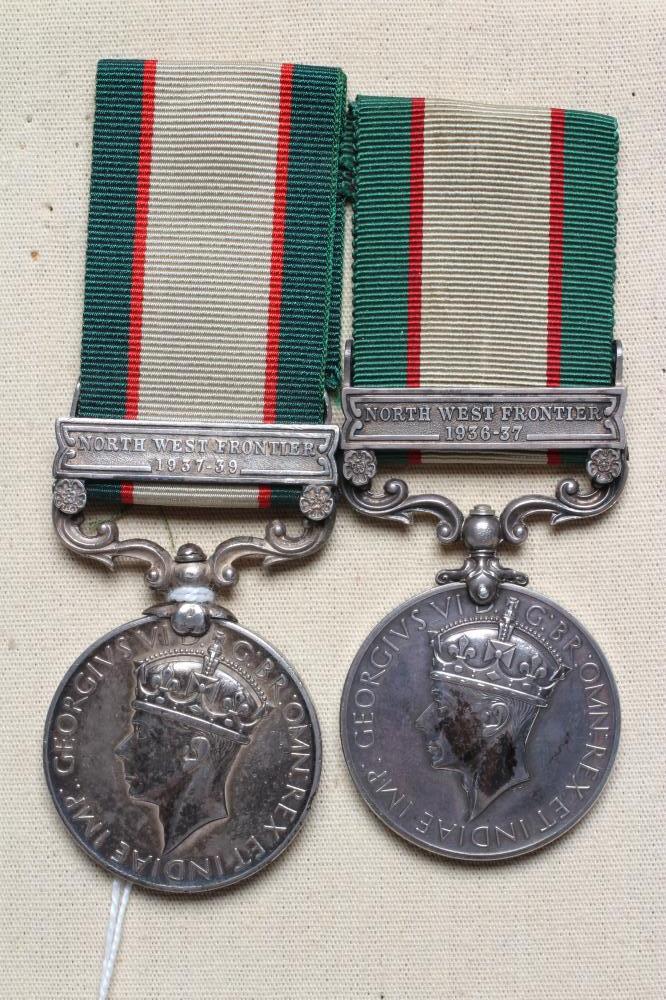 TWO INDIAN GENERAL SERVICE MEDALS 1936-39 Image