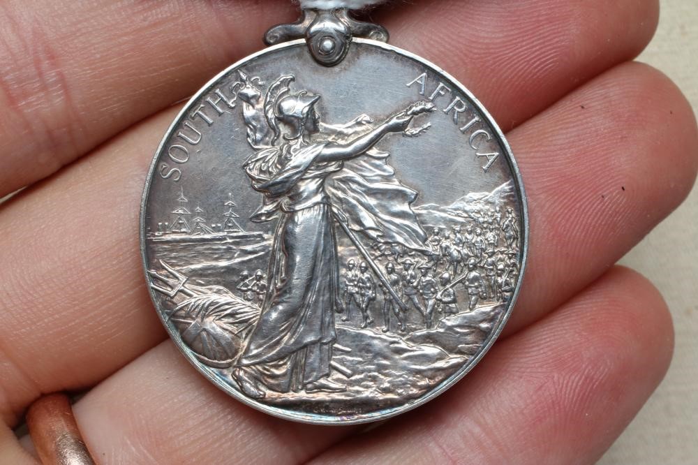 AN AFRICAN GENERAL SERVICE MEDAL with South Africa 1902 and Cape Colony clasps, awarded to Private Image