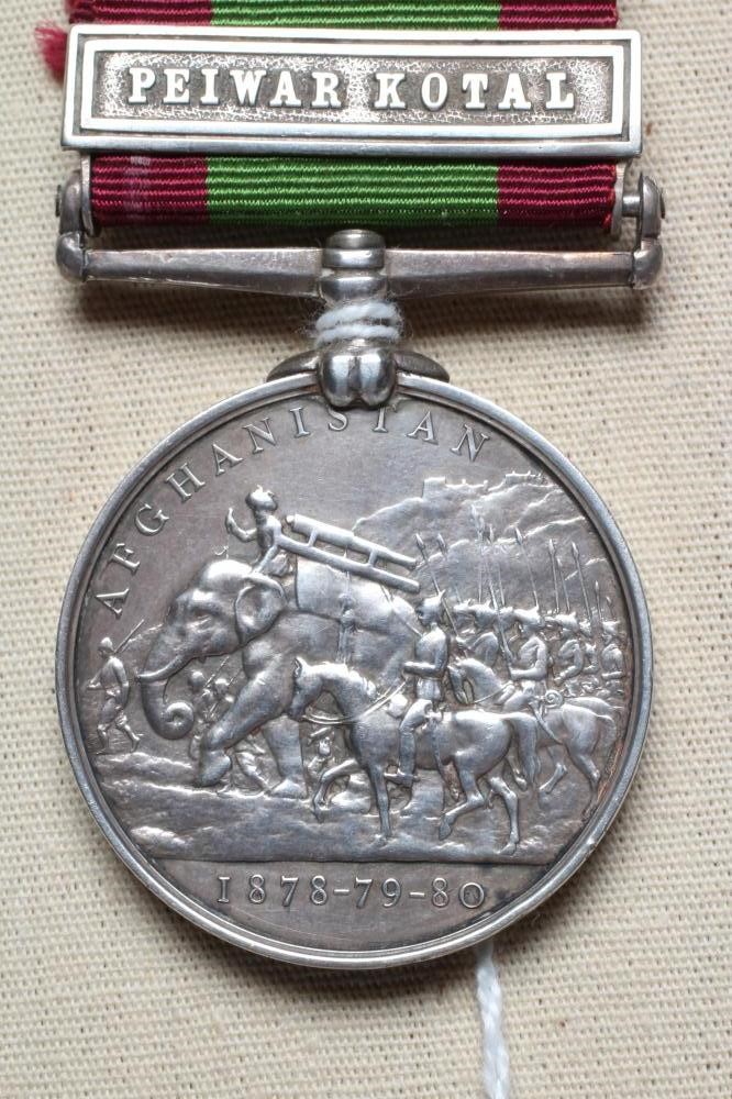 AN AFGHAN WAR MEDAL 1878-80 with Peiwar Kotal clasp, awarded to R. Booker of the 2/8th Regiment Image