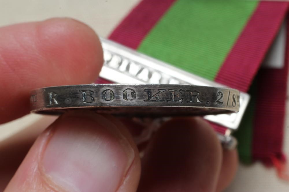 AN AFGHAN WAR MEDAL 1878-80 with Peiwar Kotal clasp, awarded to R. Booker of the 2/8th Regiment Image