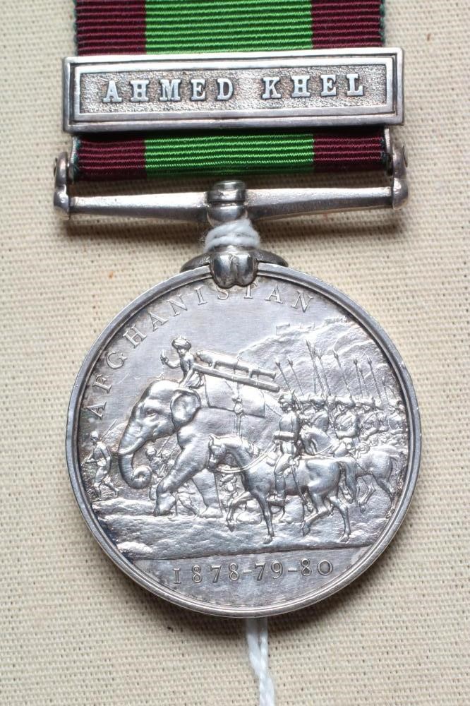 AN AFGHAN WAR MEDAL 1878-80 with Ahmed Khel clasp, awarded to Henry Harris of the 59th Foot (Est. Image