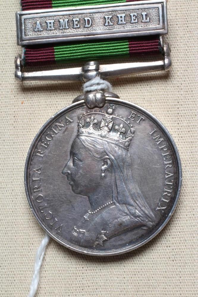 AN AFGHAN WAR MEDAL 1878-80 with Ahmed Khel clasp, awarded to Henry Harris of the 59th Foot (Est. Image