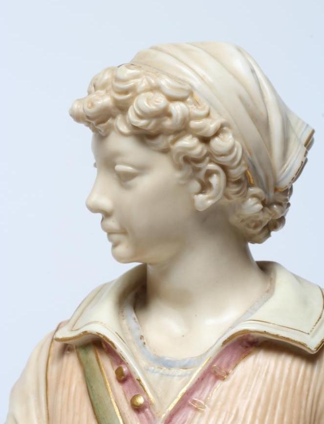 A PAIR OF VICTORIAN ROYAL WORCESTER PORCELAIN FIGURES Image