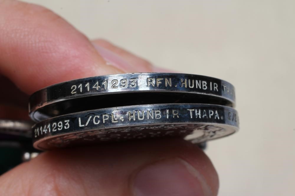 A PAIR OF GENERAL SERVICE MEDALS with Borneo and Malaya clasps, awarded to Hunbir Thapa of the 2nd Image