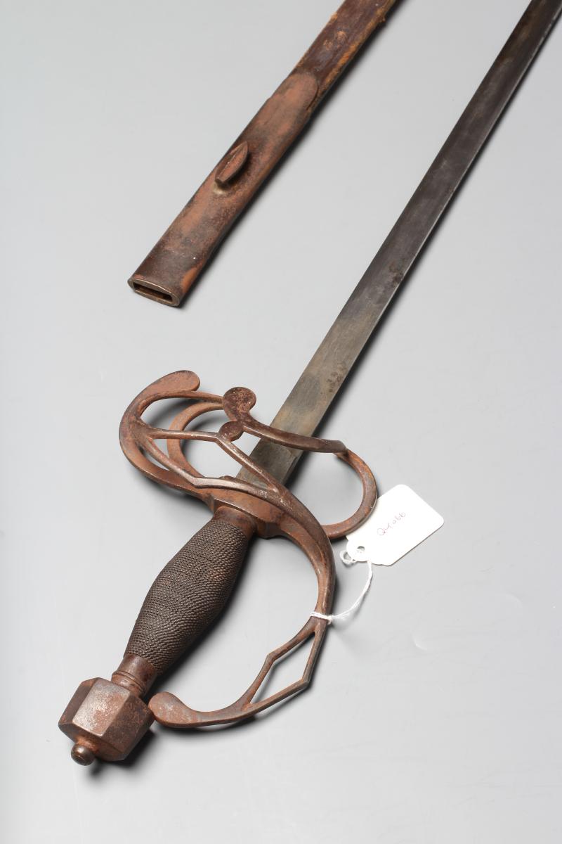 A VICTORIAN RAPIER with 35 1/2" blade, 17th century style steel fancy hilt, wire grip and leather Image