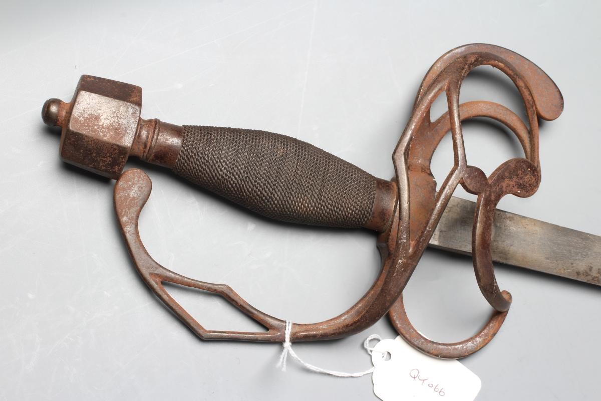 A VICTORIAN RAPIER with 35 1/2" blade, 17th century style steel fancy hilt, wire grip and leather Image