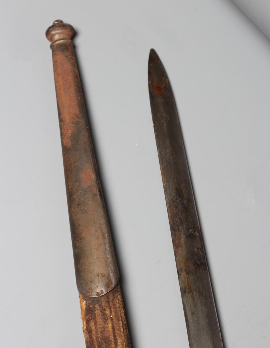 A VICTORIAN RAPIER with 35 1/2" blade, 17th century style steel fancy hilt, wire grip and leather Image