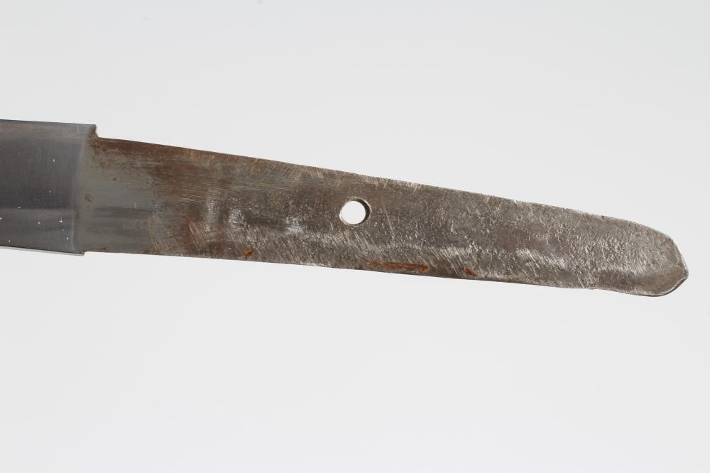 A JAPANESE BONE DECORATED WAKAZASHI with 20" curved blade Image