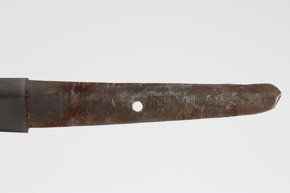 A JAPANESE BONE DECORATED WAKAZASHI with 20" curved blade Image