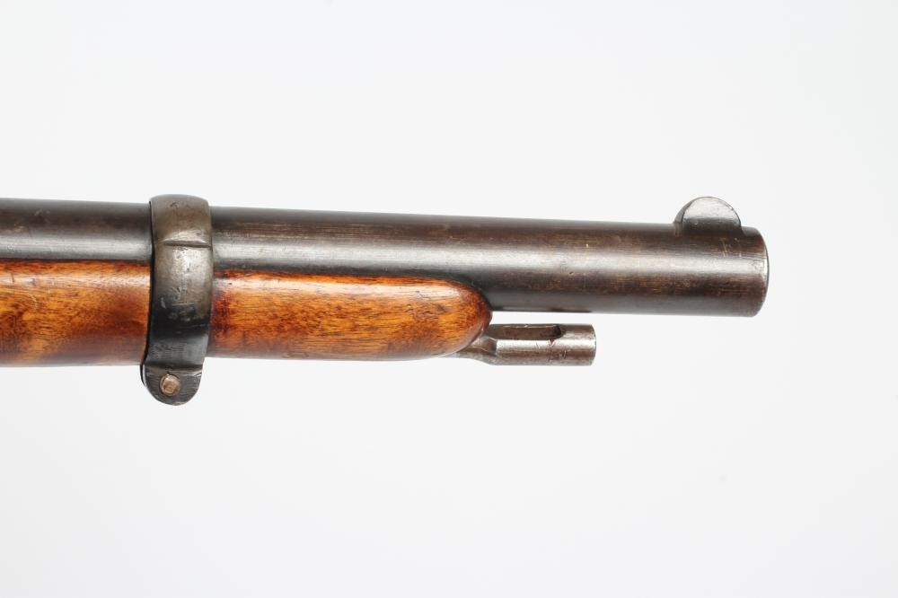 A SWEDISH CARBINE ROLLING BLOCK RIFLE with 16 3/4" barrel, ramp rear sight, action dated 1874, Image