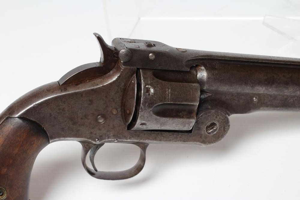 A RARE SMITH & WESSON .44 (HENRY RIMFIRE) SIX SHOT REVOLVER with 8" barrel Image