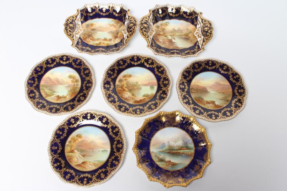 AN AYNSLEY CHINA PART CABINET DESSERT SERVICE Image