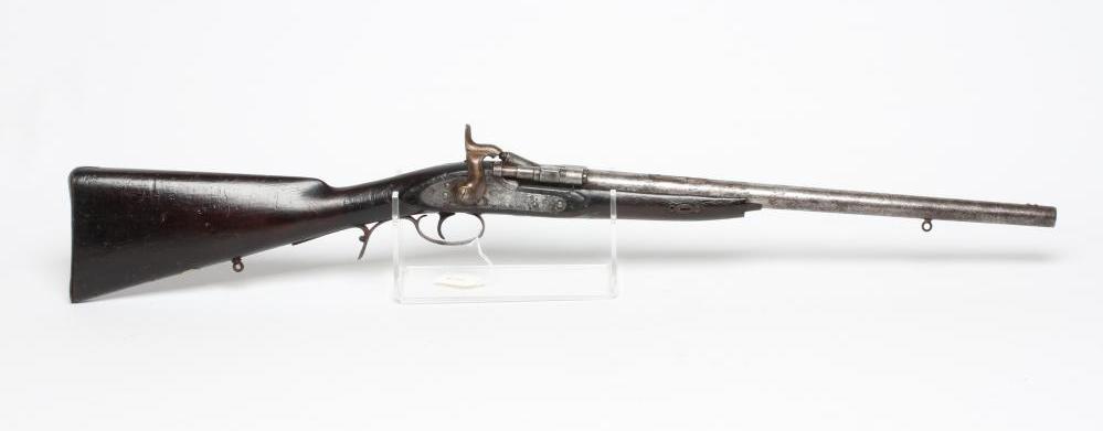 A CARBINE SNIDER RIFLE, the 17 1/2" barrel with wood stock, steel trigger guard with pineapple Image