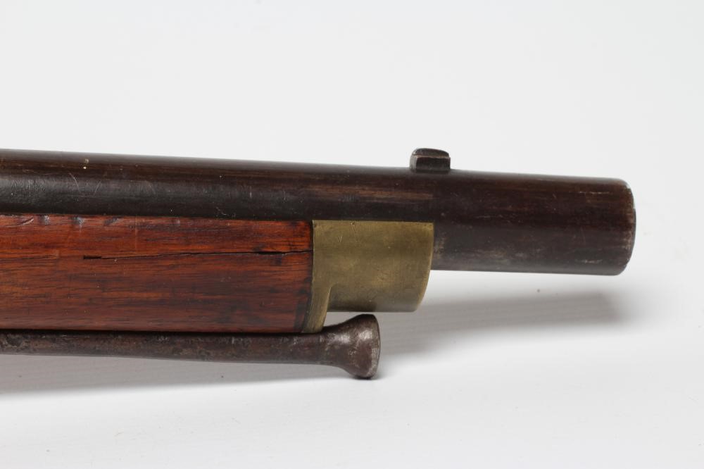 A TOWER PERCUSSION MUSKET with 39" barrel, action with crown over VR and 1872 over TOWER, walnut Image