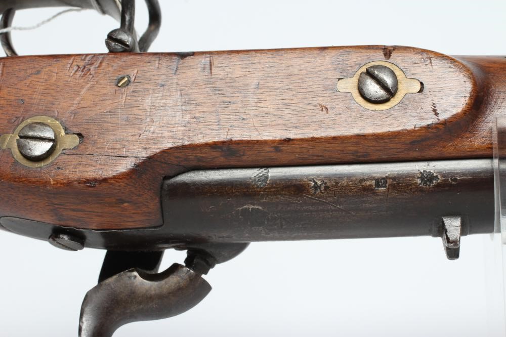 A TOWER PERCUSSION MUSKET with 39" barrel, action with crown over VR and 1872 over TOWER, walnut Image