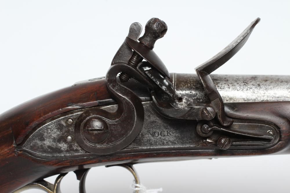 A 16 BORE FLINTLOCK PISTOL by Henry Nock Image