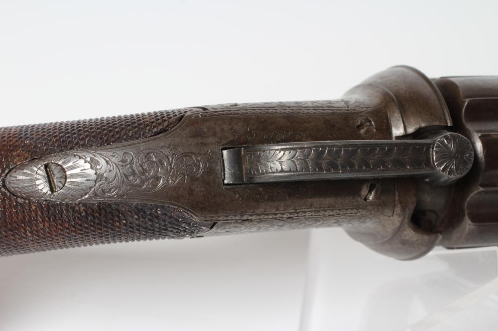 A SIX SHOT PEPPER BOX REVOLVER by Smith & Co. Image